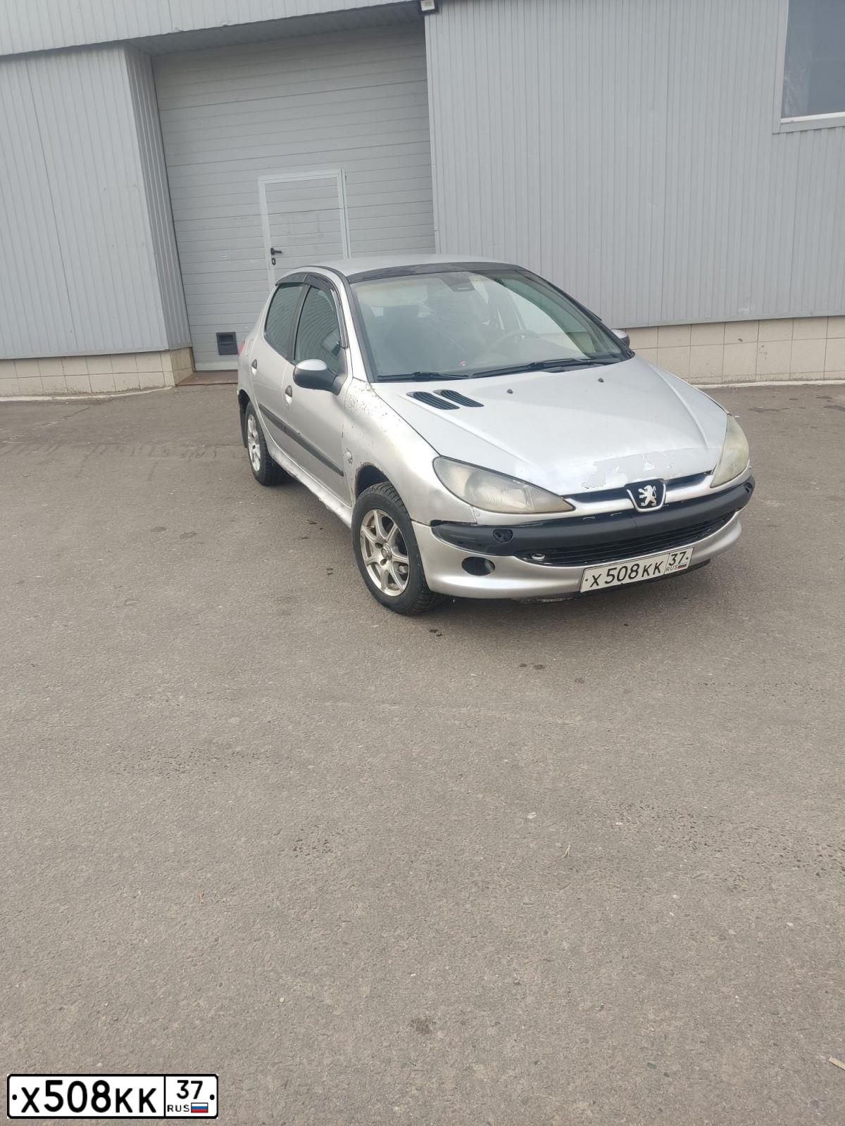 Фото автомобиля PEUGEOT 206, 2000 — госномер Н356ТК82. Цвет: СЕРЫЙ