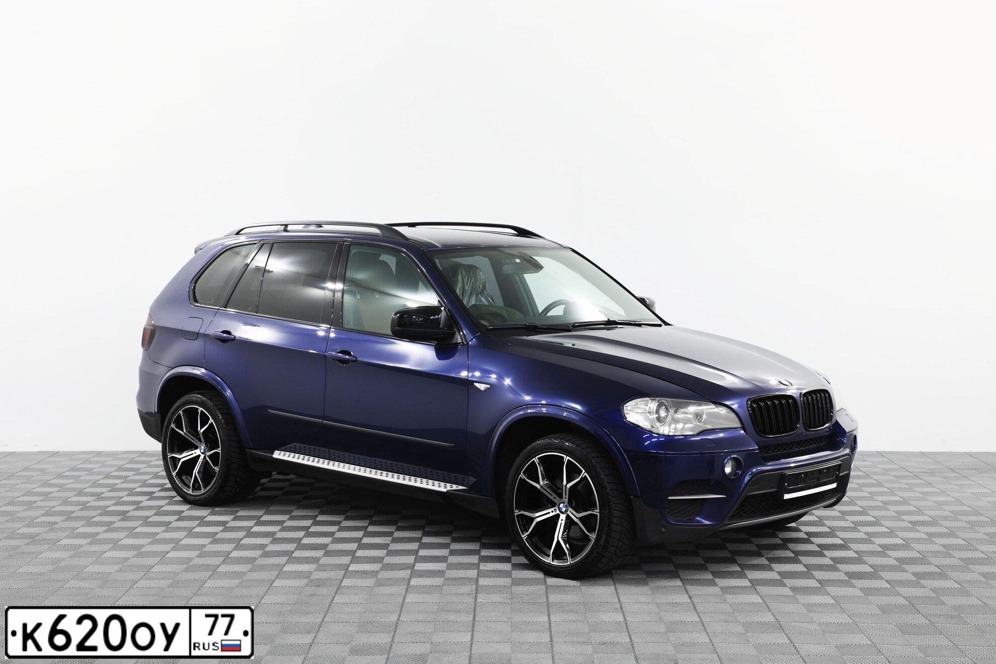 Фото автомобиля BMW X5, 2013 — госномер К620ОУ77. Цвет: синий
