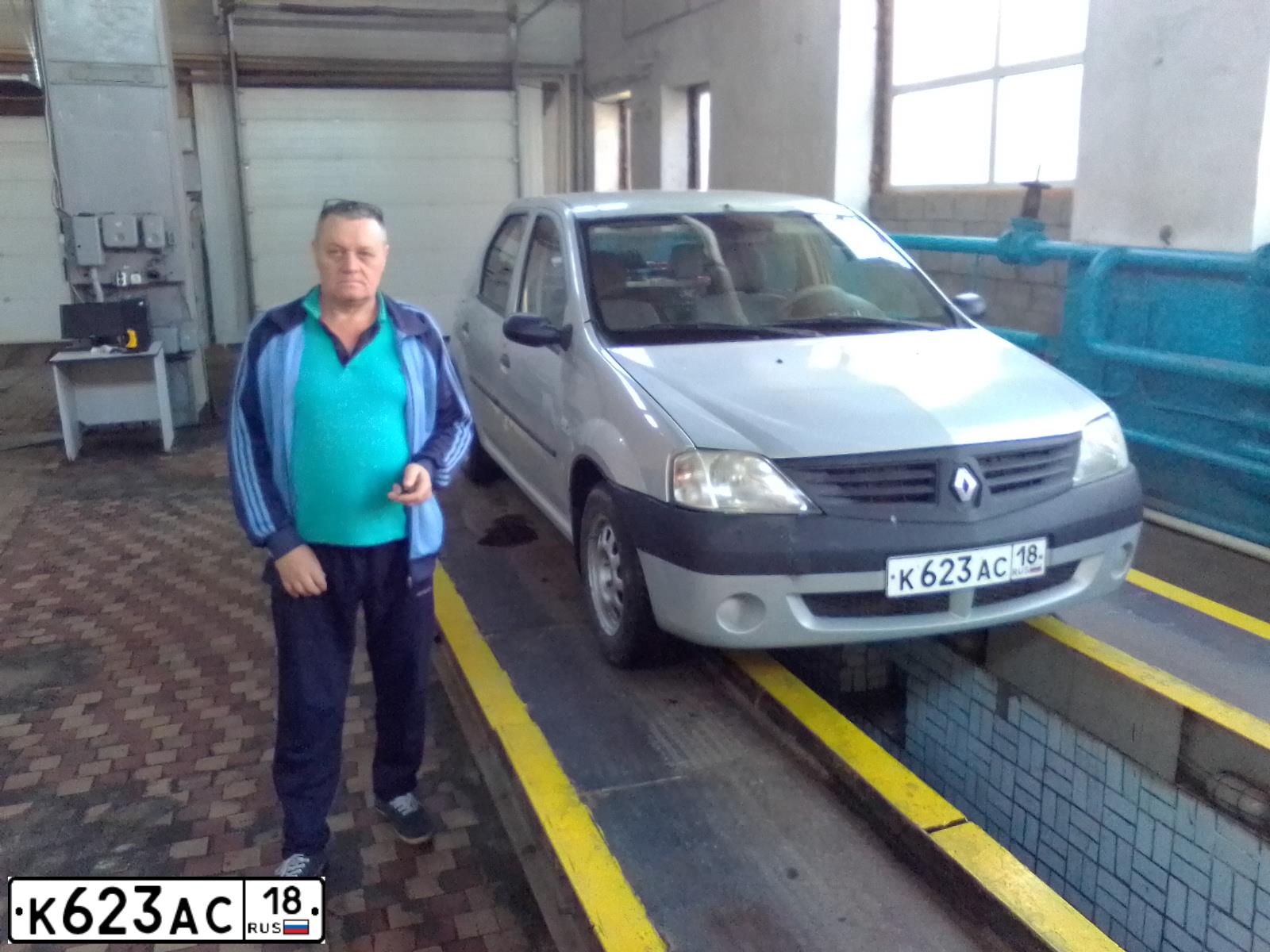 Фото автомобиля RENAULT LOGAN SR, 2007 — госномер А504ХВ155. Цвет: СЕРЫЙ
