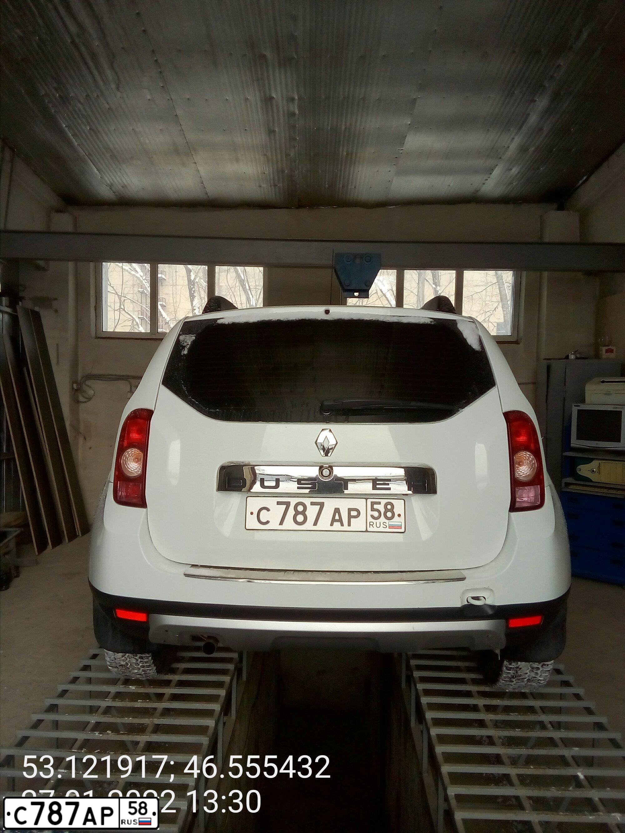 Фото автомобиля RENAULT DUSTER, 2013 — госномер О606ТЕ58. Цвет: Белый