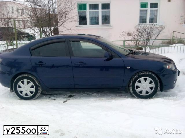 Фото автомобиля MAZDA 3, 2008 — госномер Н334ОУ152. Цвет: Темно-синий