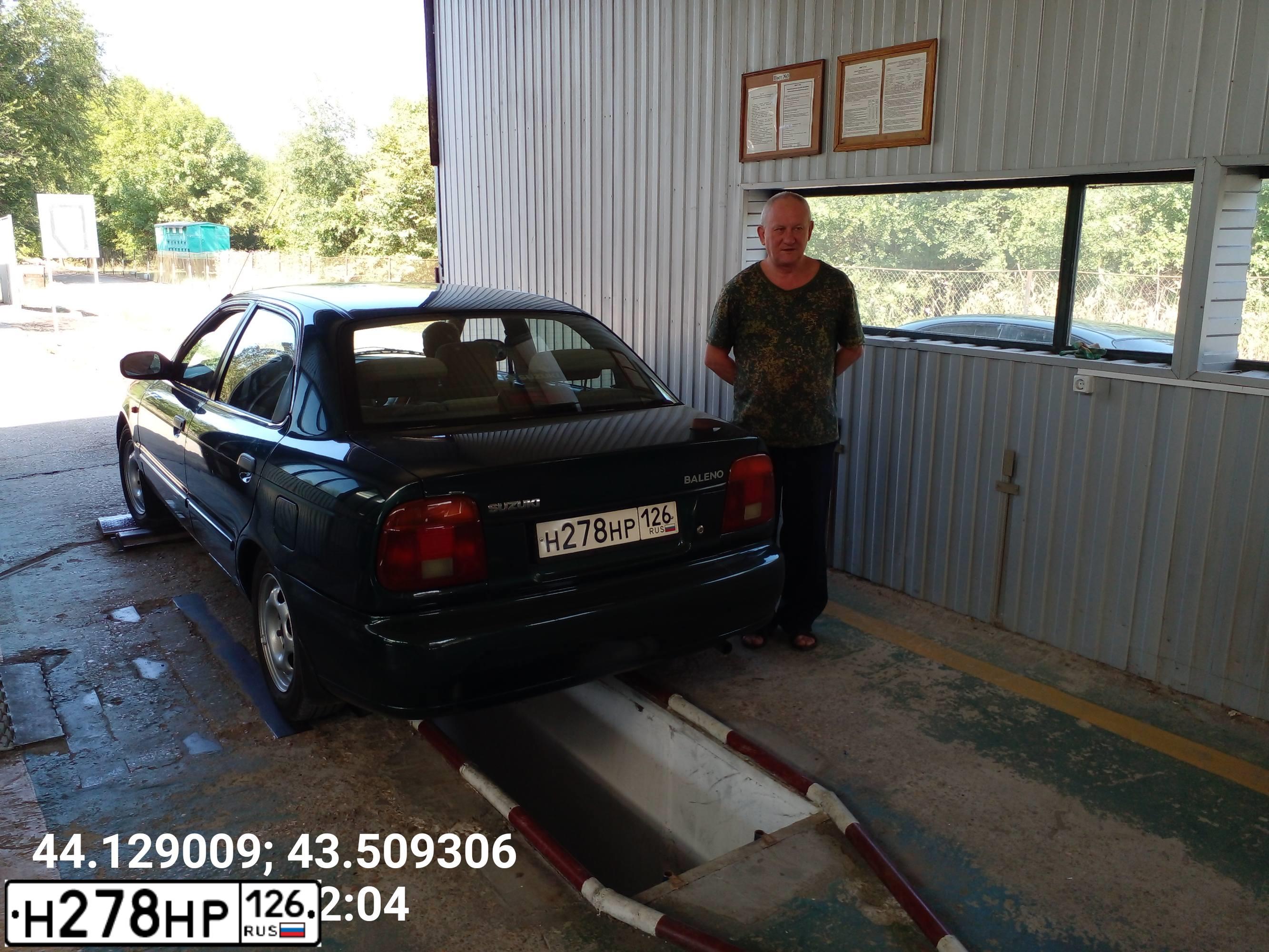 Фото автомобиля SUZUKI BALENO, 1999 — госномер М248ТК68. Цвет: ЗЕЛЕНЫЙ