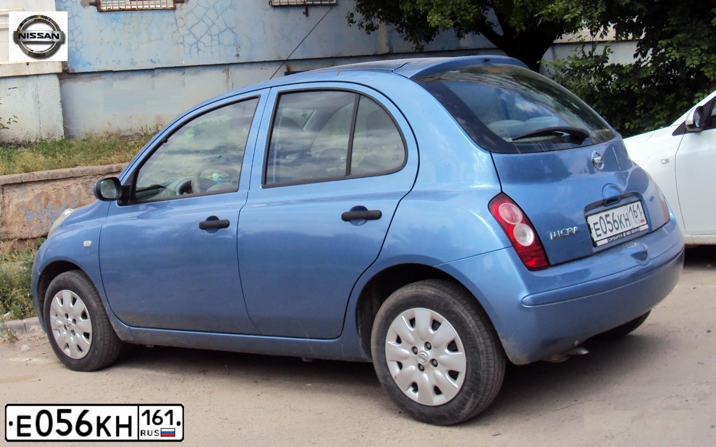 Фото автомобиля NISSAN MICRA, 2007 — госномер М604ЕМ761. Цвет: синий