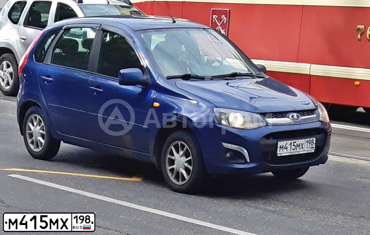 Фото автомобиля LADA 2192 KALINA, 2013 — госномер М415МХ198. Цвет: синий