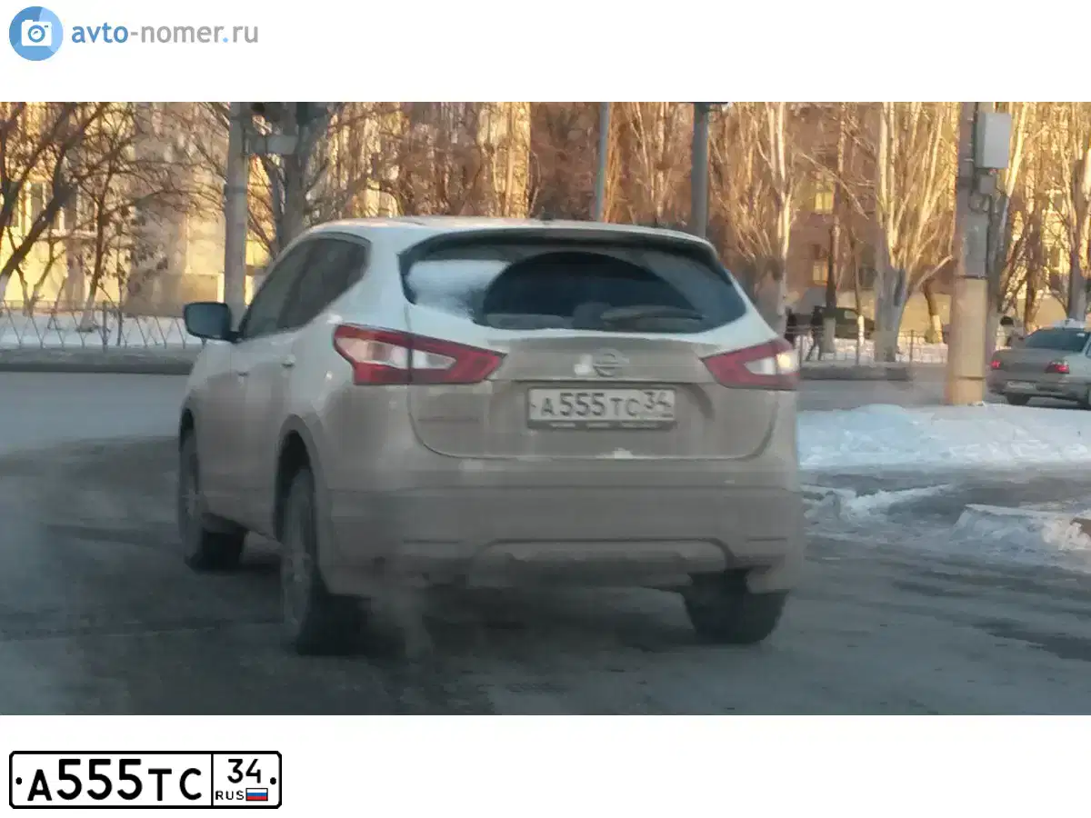Фото автомобиля NISSAN QASHQAI, 2009 — госномер А555ТС34. Цвет: ТЕМНО СИНИЙ