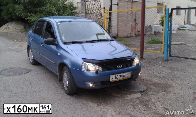 Фото автомобиля LADA 1118 KALINA, 2007 — госномер Х161МК161. Цвет: СЕРО-СИНИЙ