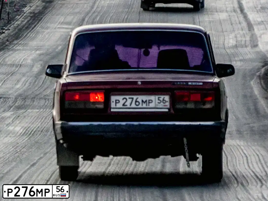 Фото автомобиля LADA 2107, 2000 — госномер Р276МР56. Цвет: ВИШНЕВЫЙ