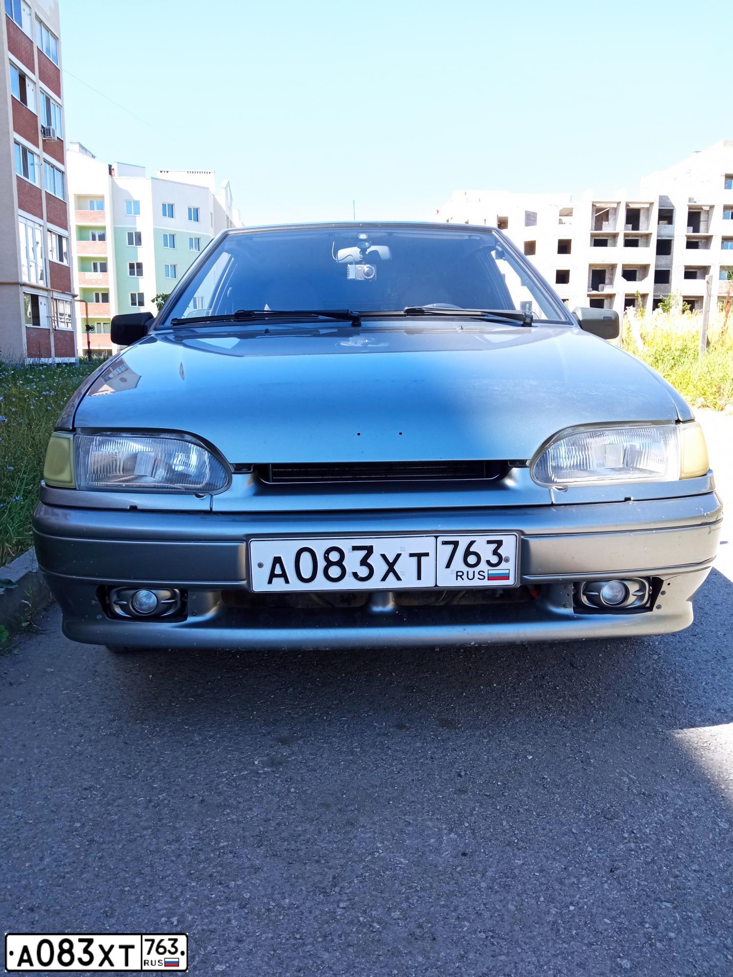 Фото автомобиля LADA 2114 SAMARA, 2009 — госномер А083ХТ763. Цвет: средний серо-зеленый металлик