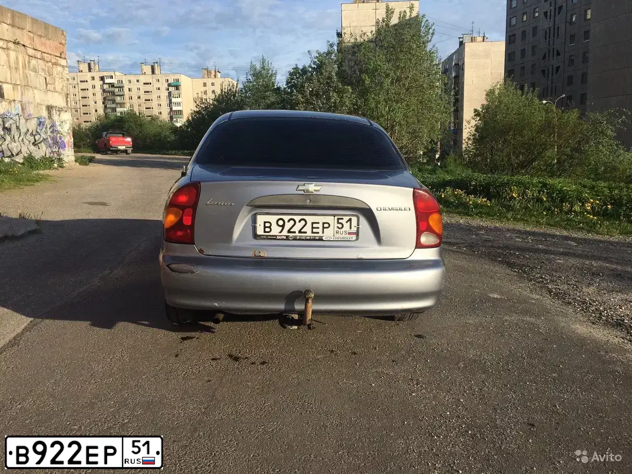 Фото автомобиля ZAZ LANOS, 2007 — госномер В922ЕР51. Цвет: СЕРЕБРИСТЫЙ