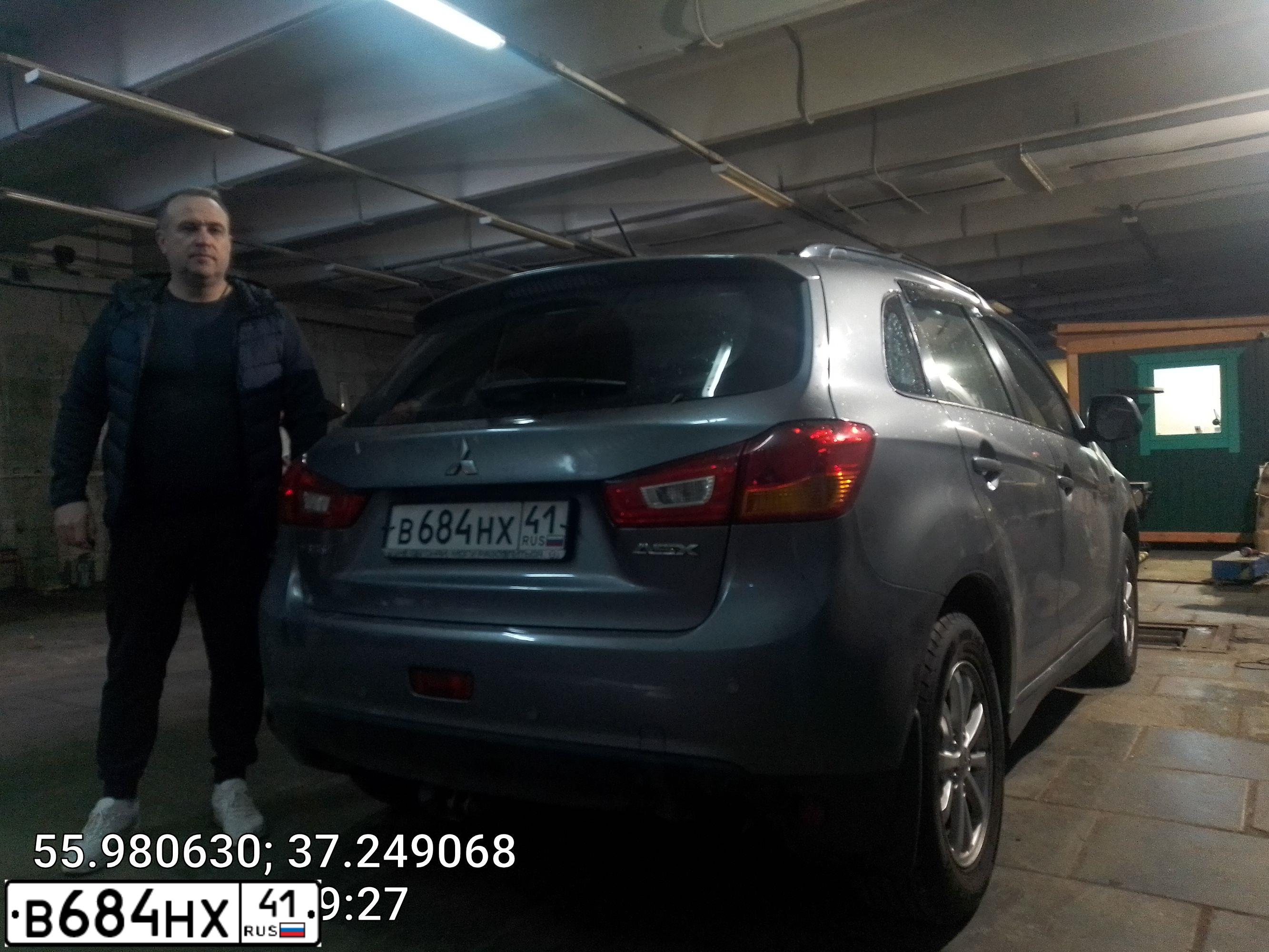 Фото автомобиля MITSUBISHI ASX, 2012 — госномер А101КЕ181. Цвет: Серый