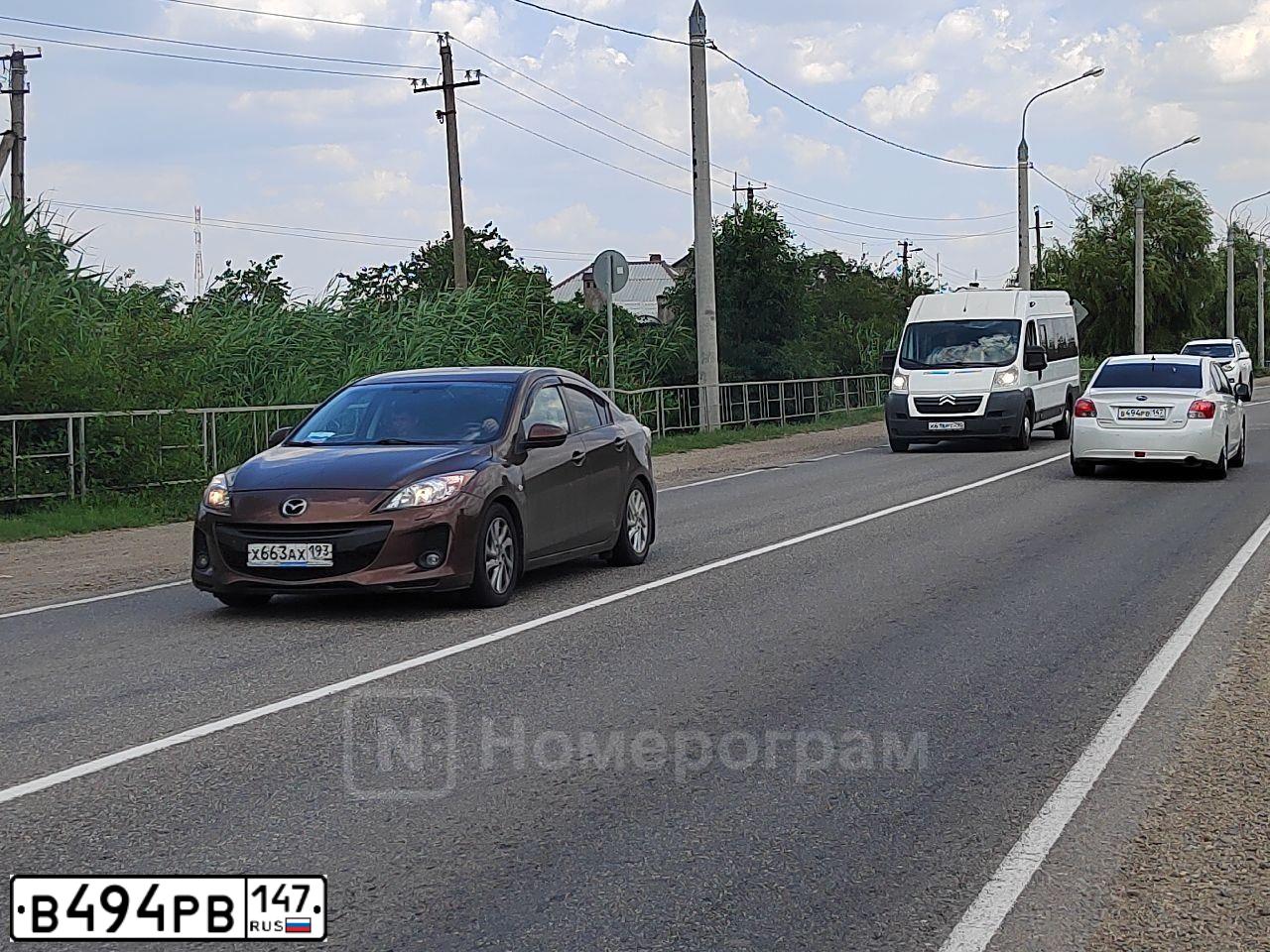 Фото автомобиля SUBARU IMPREZA, 2012 — госномер В494РВ147. Цвет: Белый