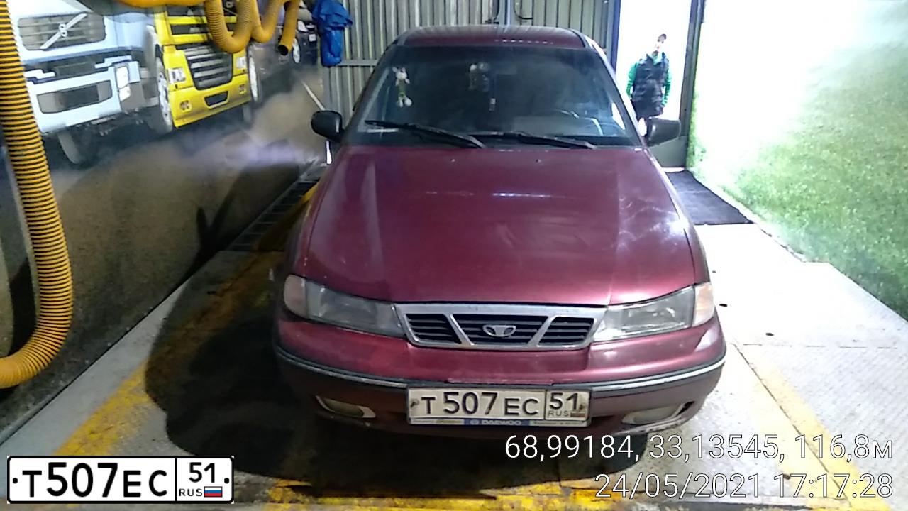 Фото автомобиля DAEWOO NEXIA, 2007 — госномер Т507ЕС51. Цвет: ВИШНЕВЫЙ