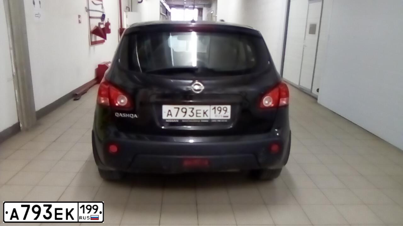 Фото автомобиля NISSAN QASHQAI, 2008 — госномер А793ЕК199. Цвет: ЧЕРНЫЙ