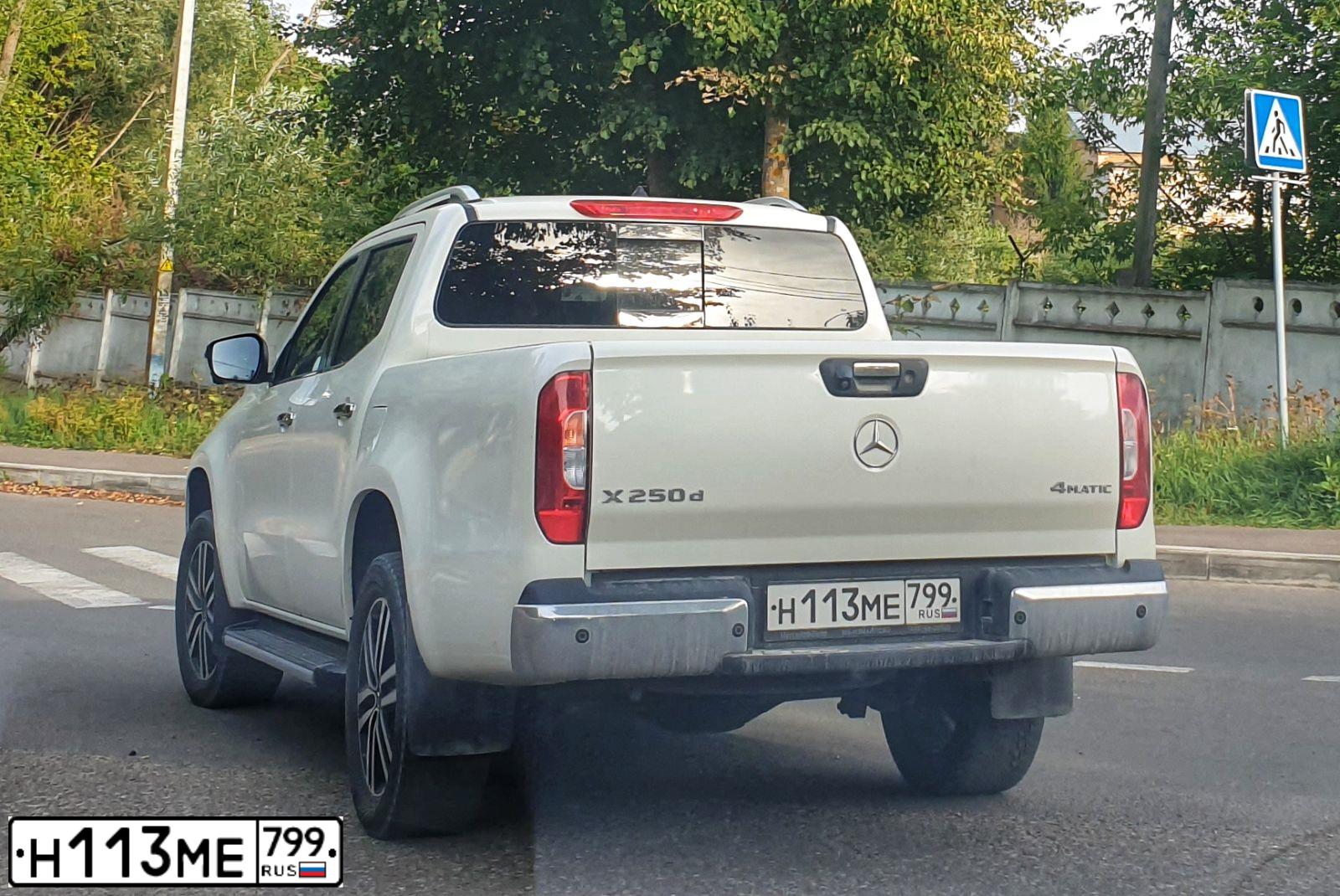 Фото автомобиля MERCEDES X-KLASSE, 2018 — госномер Н113МЕ799. Цвет: БЕЛЫЙ
