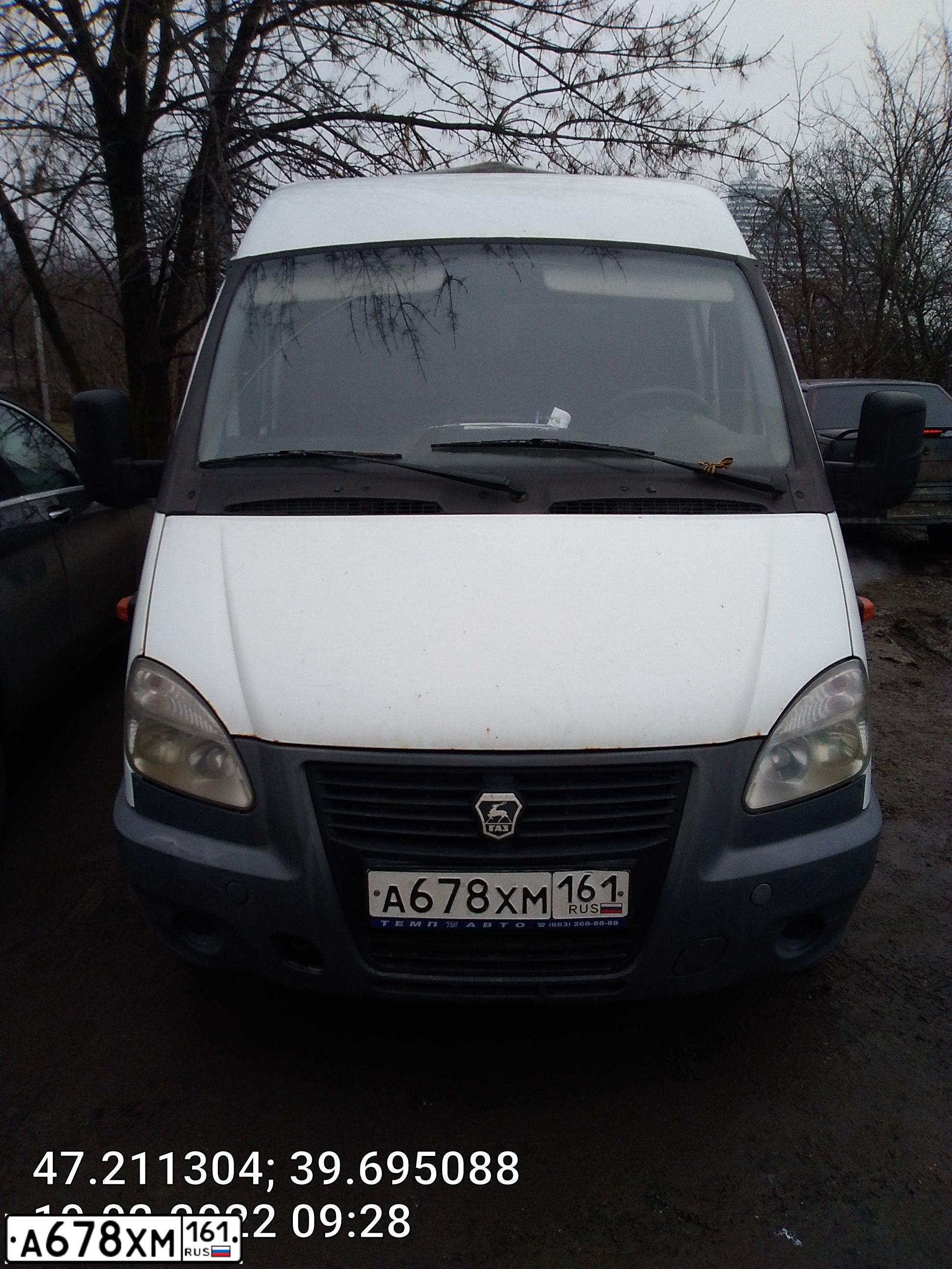 Фото автомобиля GAZ 3302 EL, 2017 — госномер А678ХМ161. Цвет: БЕЛЫЙ