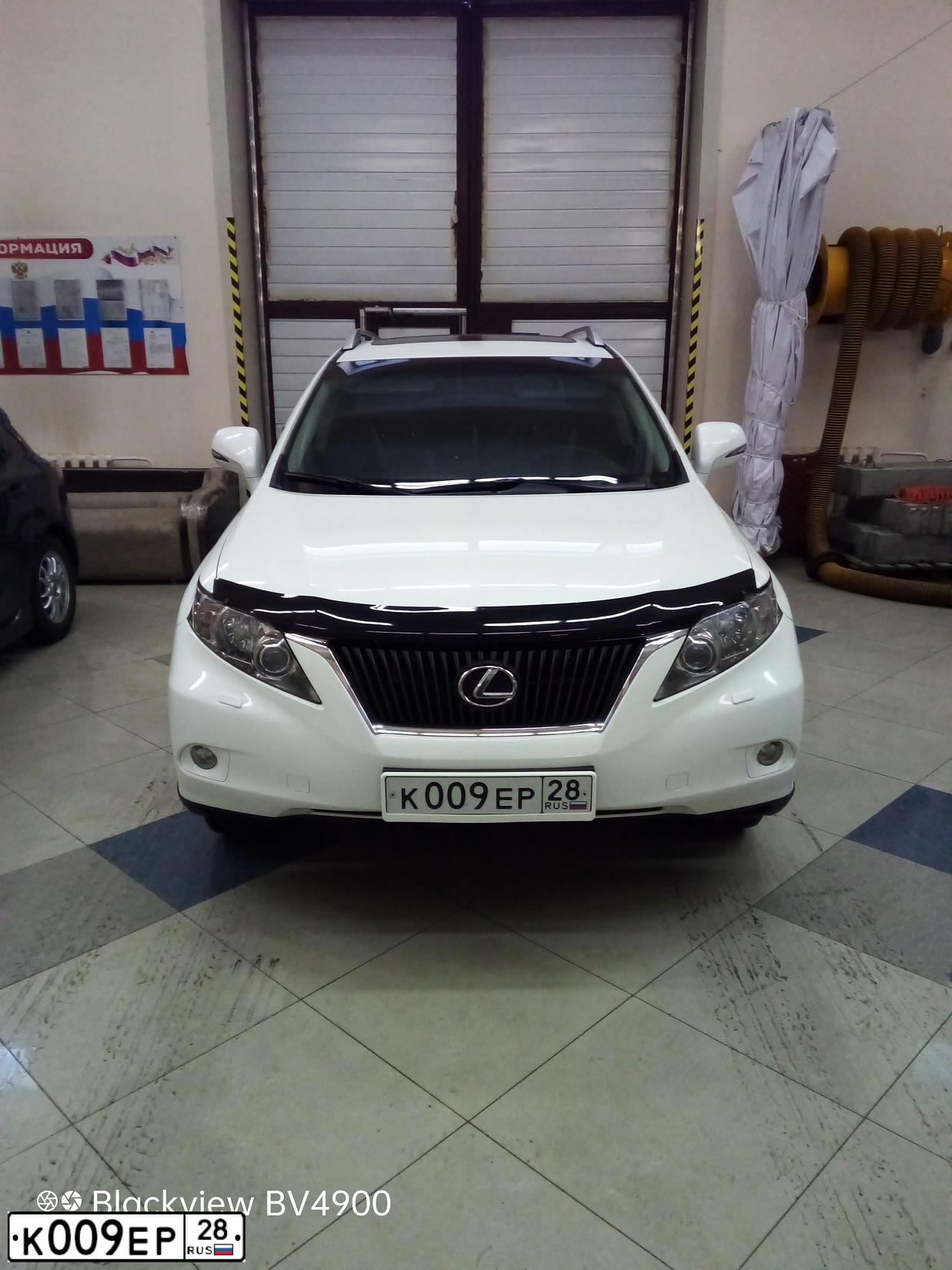 Фото автомобиля LEXUS RX, 2010 — госномер К009ЕР28. Цвет: ПЕРЛАМУТРОВО-БЕЛЫЙ