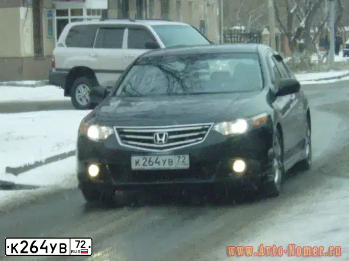 Фото автомобиля HONDA ACCORD, 2008 — госномер А777ВК72. Цвет: ЧЕРНЫЙ