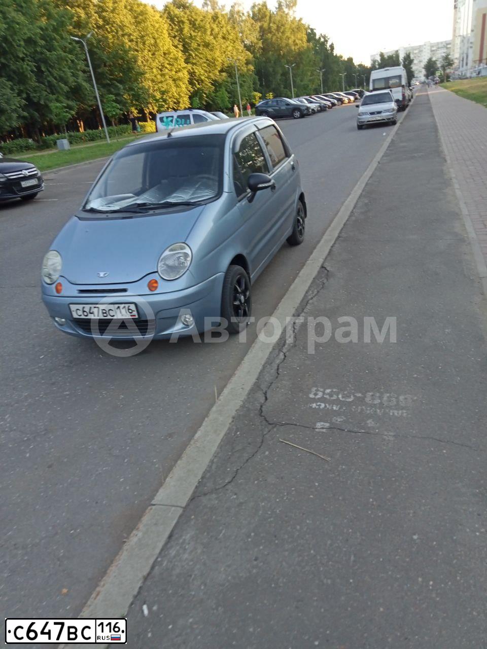 Фото автомобиля DAEWOO O MATIZ, 2012 — госномер С647ВС116. Цвет: СЕРО-ПЕРЛАМУТРОВЫЙ