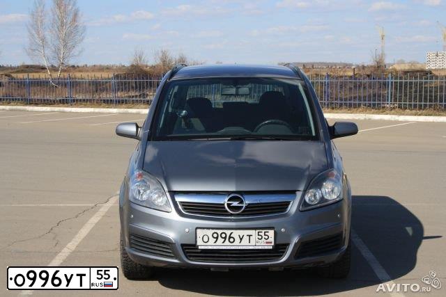 Фото автомобиля OPEL ZAFIRA, 2005 — госномер У024СВ72. Цвет: Серый