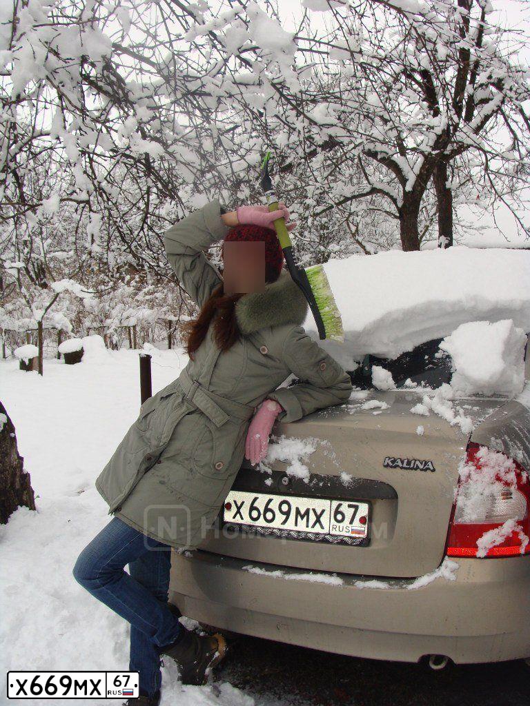 Фото автомобиля SKODA OCTAVIA, 2014 — госномер Х669МХ67. Цвет: БЕЛЫЙ