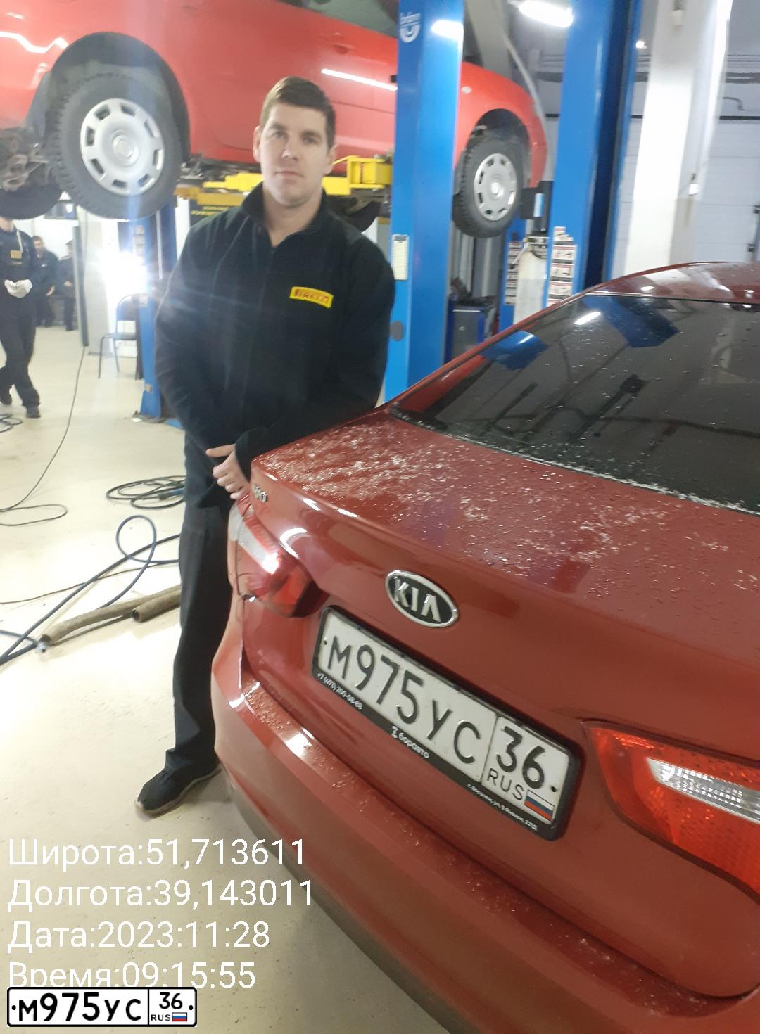 Фото автомобиля KIA RIO, 2012 — госномер М417ВВ181. Цвет: Красный