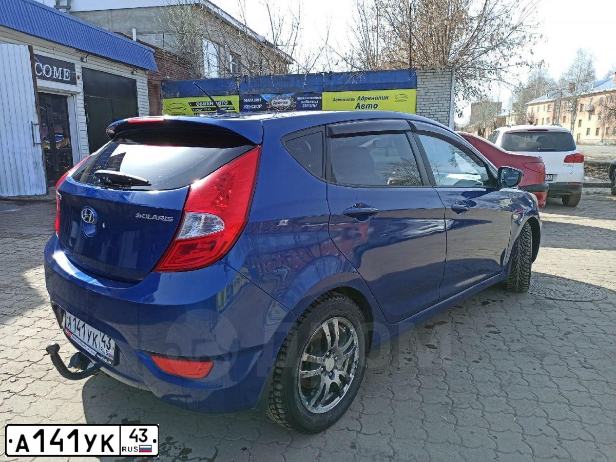 Фото автомобиля HYUNDAI SOLARIS, 2011 — госномер К502НТ18. Цвет: синий