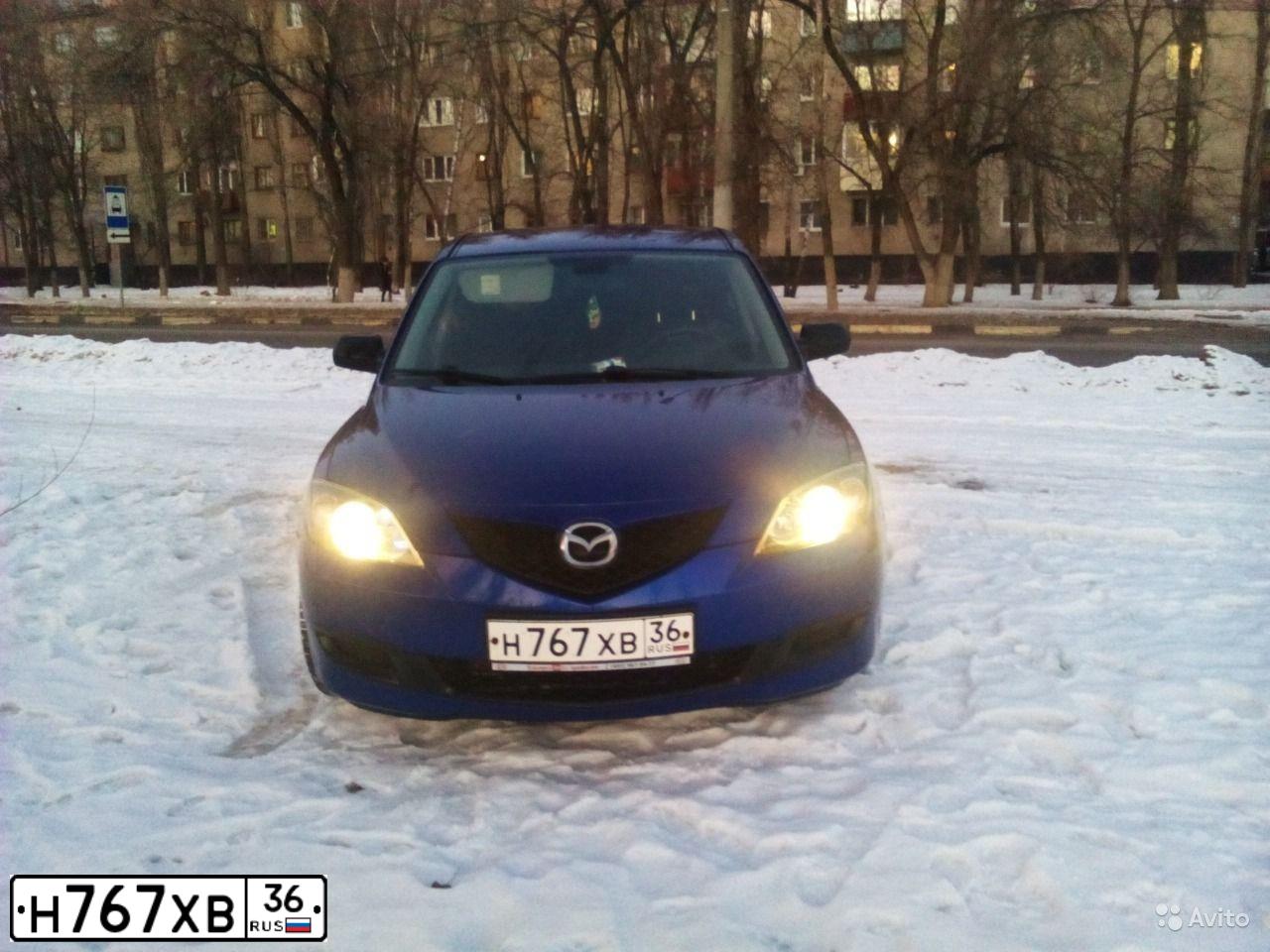 Фото автомобиля MAZDA 3, 2008 — госномер В972МТ136. Цвет: синий