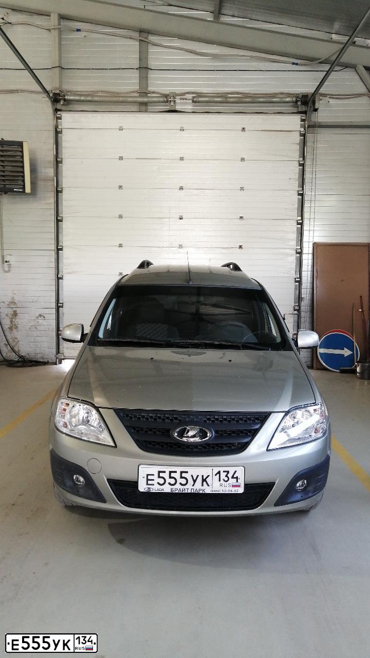 Фото автомобиля LADA 2191 GRANTA, 2019 — госномер Е555УК134. Цвет: Коричневый