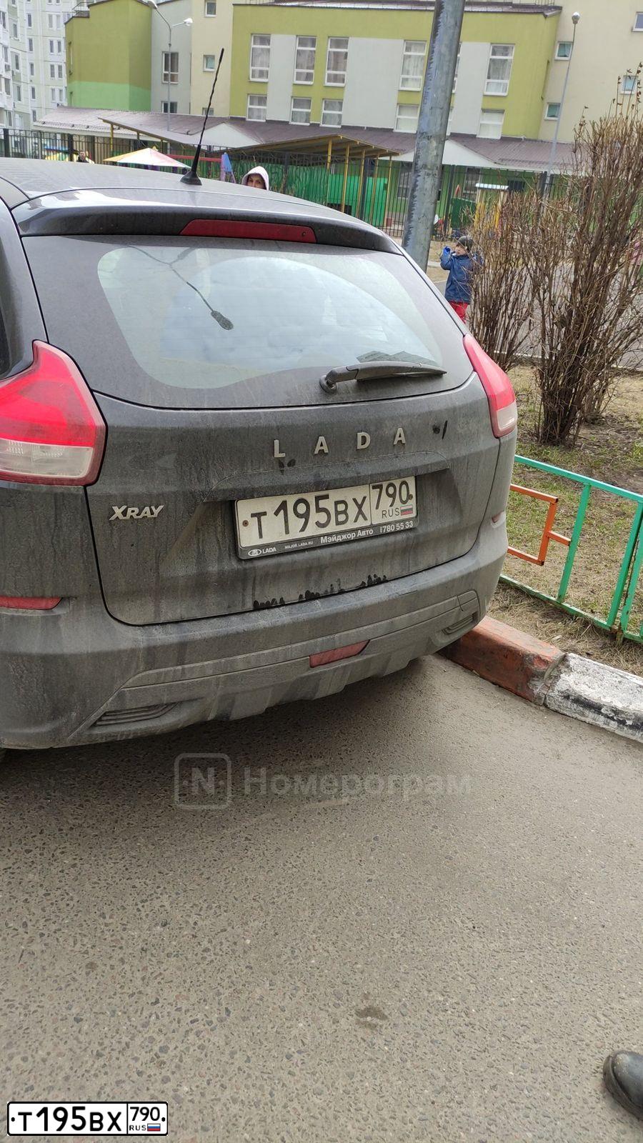 Фото автомобиля LADA XRAY, 2020 — госномер Т195ВХ790. Цвет: ЧЕРНЫЙ