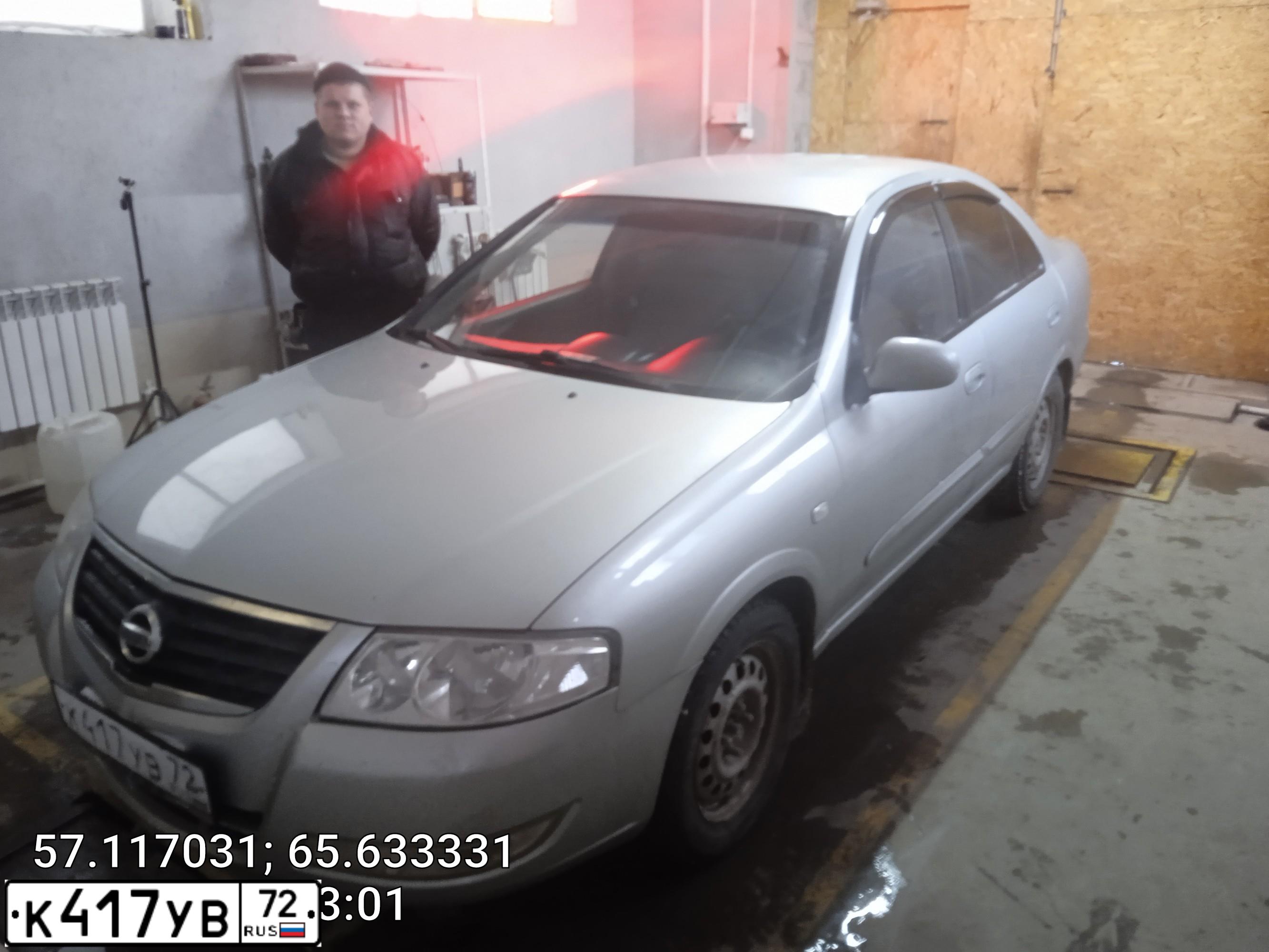 Фото автомобиля NISSAN ALMERA, 2006 — госномер Е999НО72. Цвет: СЕРЕБРИСТЫЙ