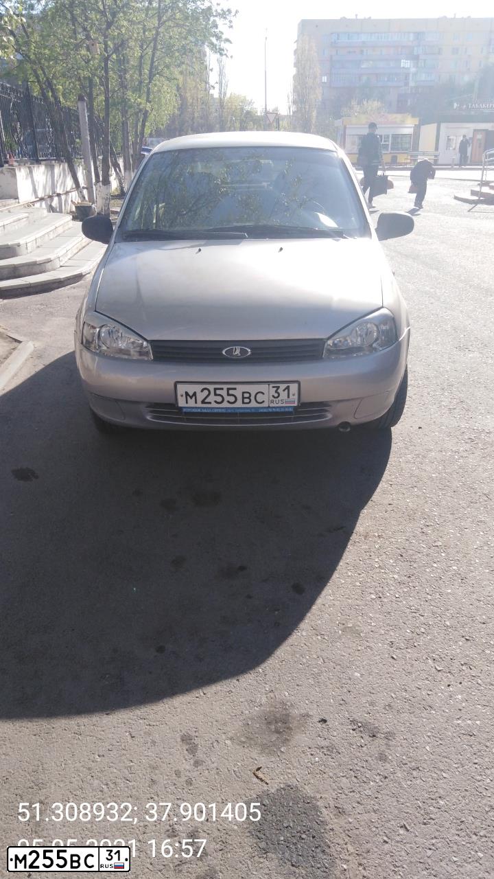 Фото автомобиля LADA 1118 KALINA, 2008 — госномер М255ВС31. Цвет: СЕРЕБРИСТЫЙ
