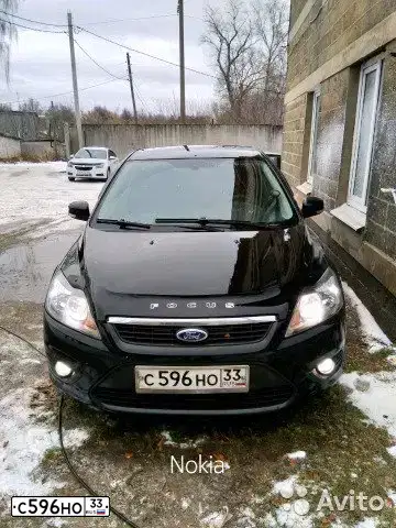 Фото автомобиля FORD FOCUS, 2009 — госномер С596НО33. Цвет: ЧЕРНЫЙ
