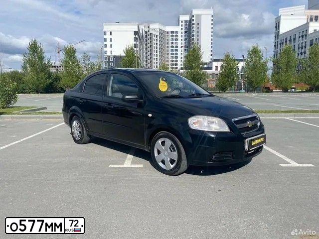 Фото автомобиля CHEVROLET AVEO, 2008 — госномер О577ММ72. Цвет: ЧЕРНЫЙ