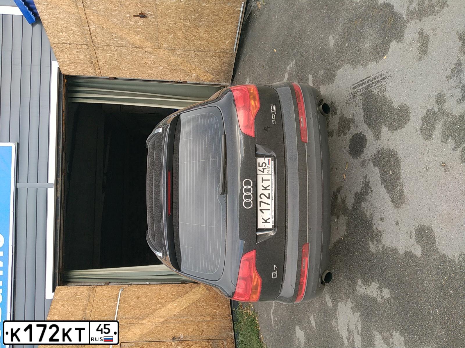 Фото автомобиля AUDI Q7, 2008 — госномер К172КТ45. Цвет: ЧЕРНЫЙ