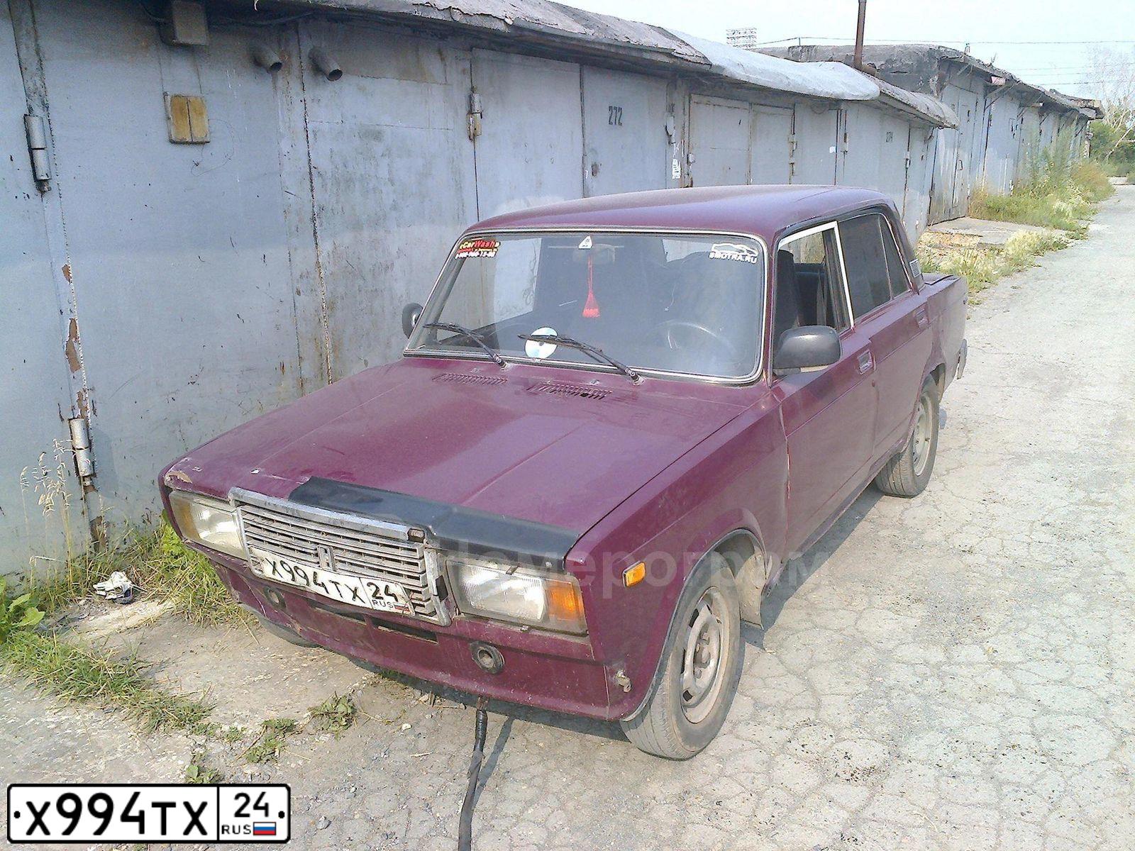 Фото автомобиля LADA 2107, 2002 — госномер Х994ТХ24. Цвет: ТЕМНО-БОРДОВЫЙ