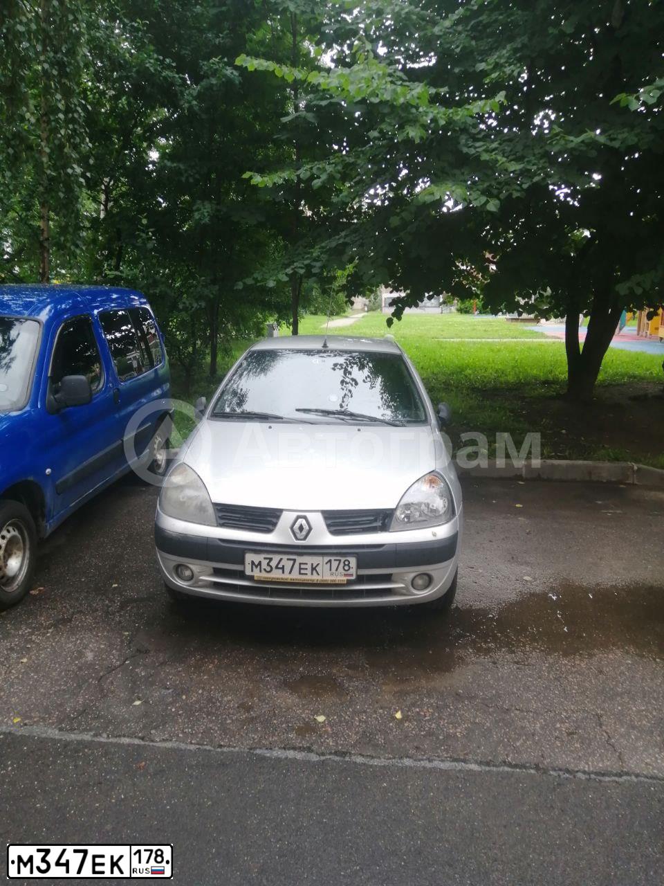 Фото автомобиля RENAULT SYMBOL, 2006 — госномер М347ЕК178. Цвет: СЕРЕБРИСТЫЙ