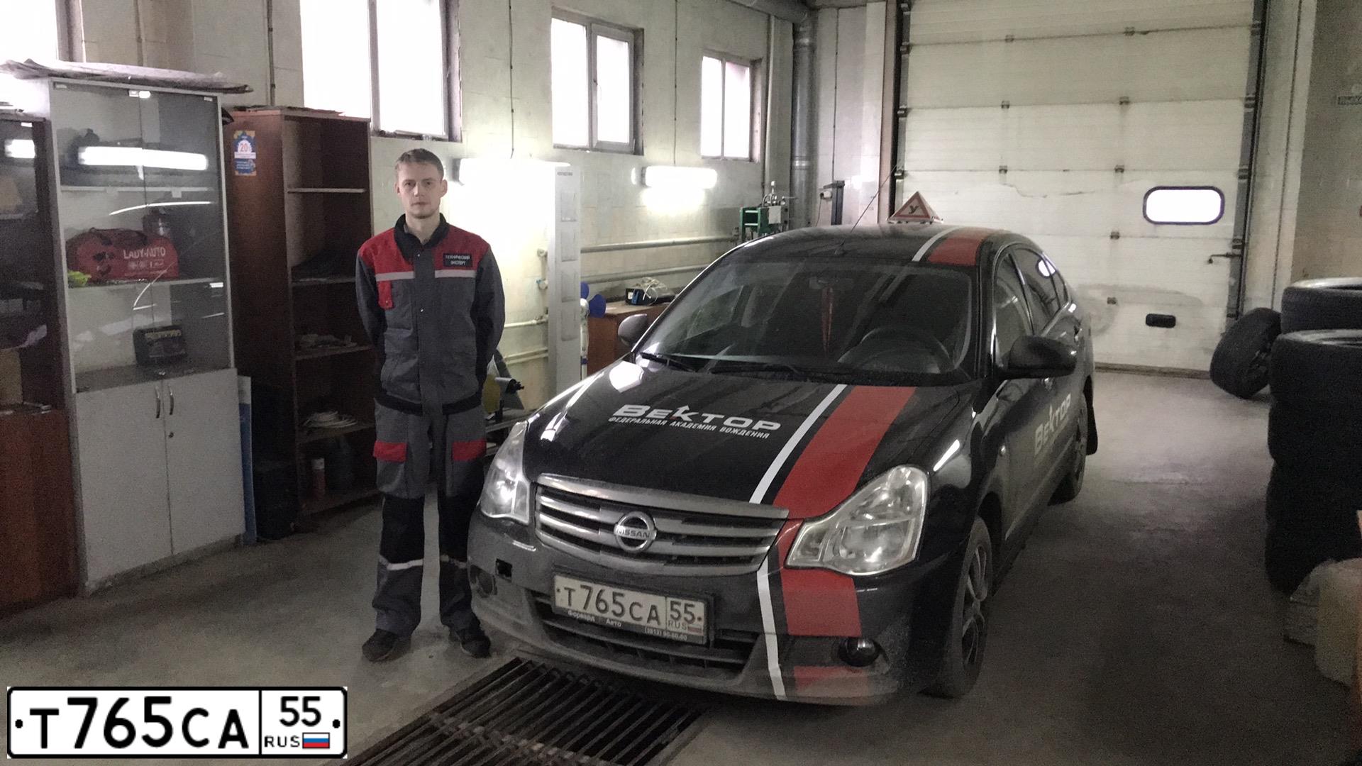 Фото автомобиля NISSAN ALMERA /AVTOVAZ/, 2016 — госномер Т765СА55. Цвет: ЧЕРНЫЙ