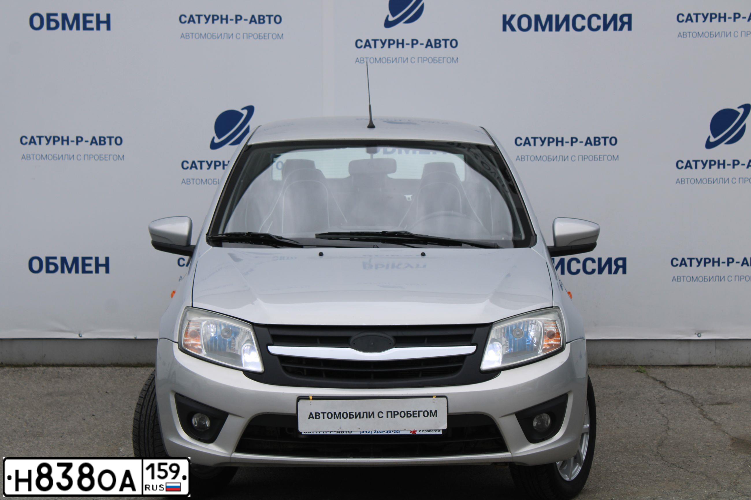 Фото автомобиля LADA 2190 GRANTA, 2014 — госномер Н838ОА159. Цвет: СЕРЕБРИСТЫЙ