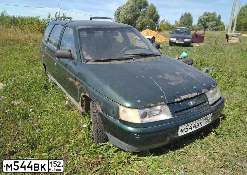 Фото автомобиля LADA 2111, 2001 — госномер М544ВК152. Цвет: ТЕМНО-ЗЕЛЕНЫЙ