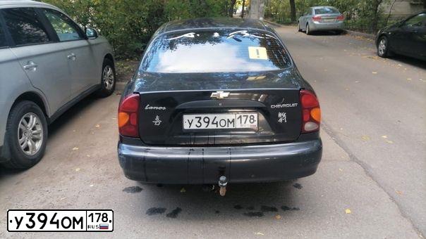Фото автомобиля ZAZ LANOS, 2005 — госномер У394ОМ178. Цвет: ЧЕРНЫЙ