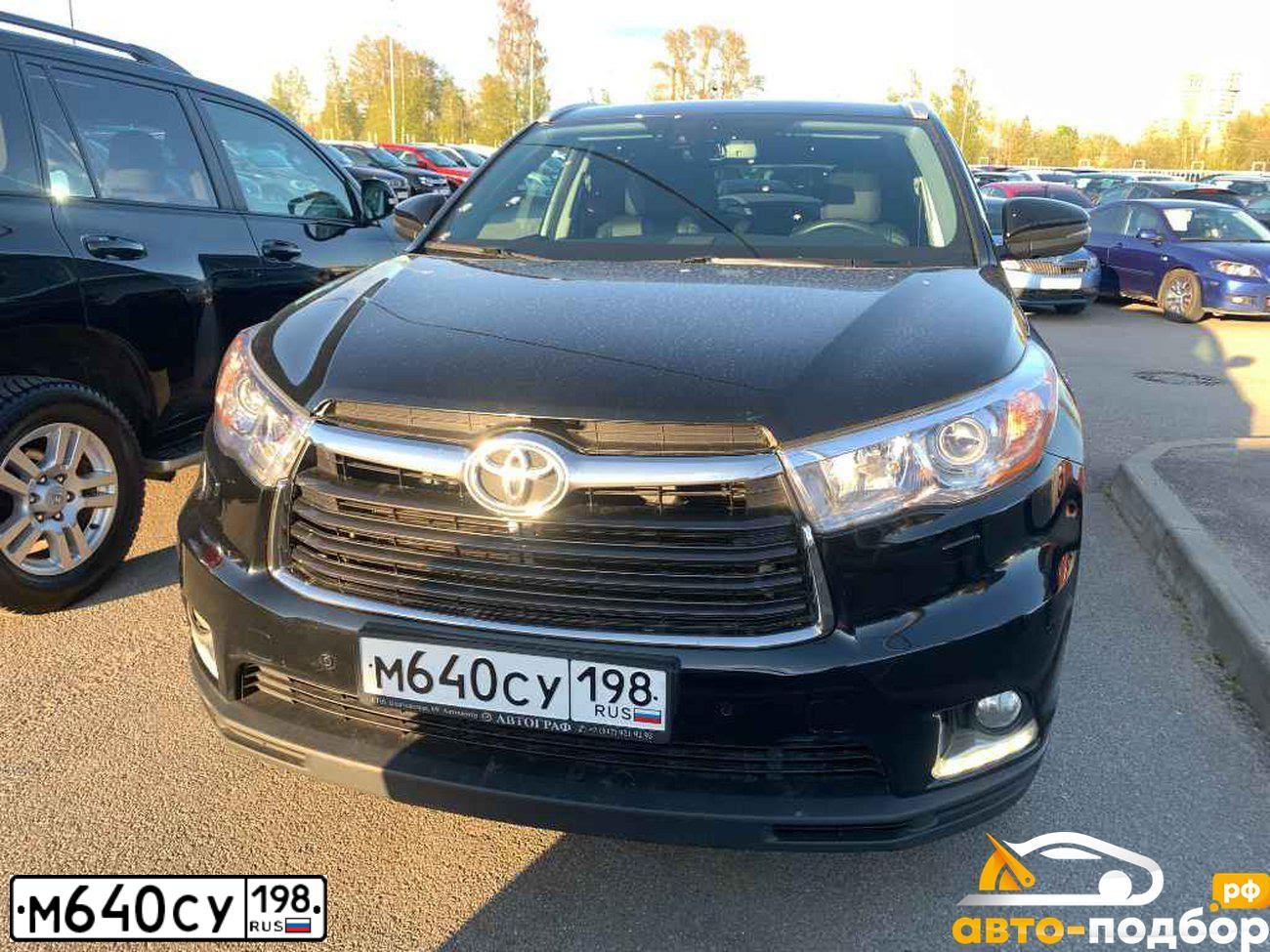 Фото автомобиля TOYOTA HIGHLANDER, 2014 — госномер М640СУ198. Цвет: ЧЕРНЫЙ