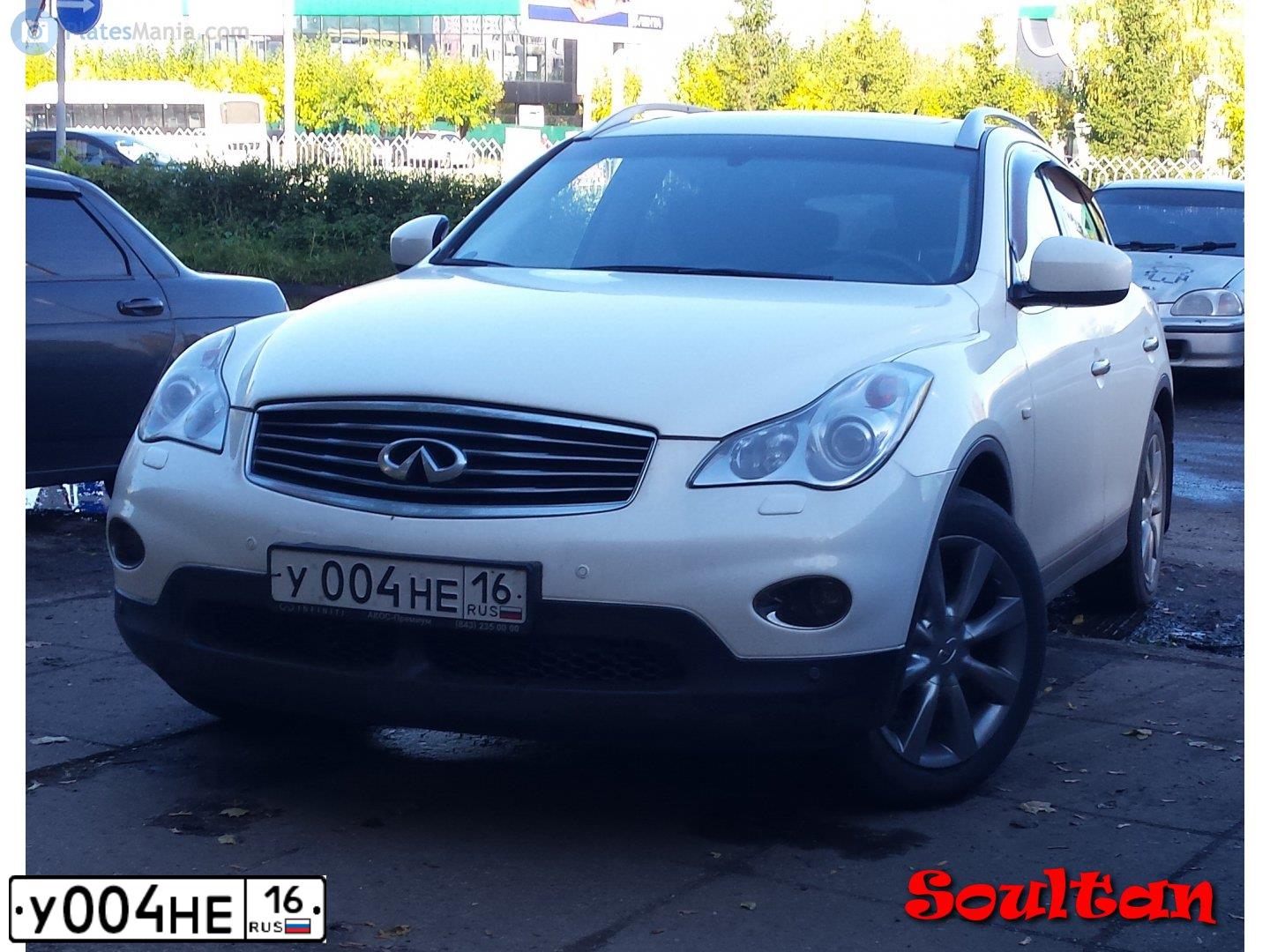 Фото автомобиля INFINITI QX50 /EX/, 2013 — госномер К387РУ702. Цвет: Белый