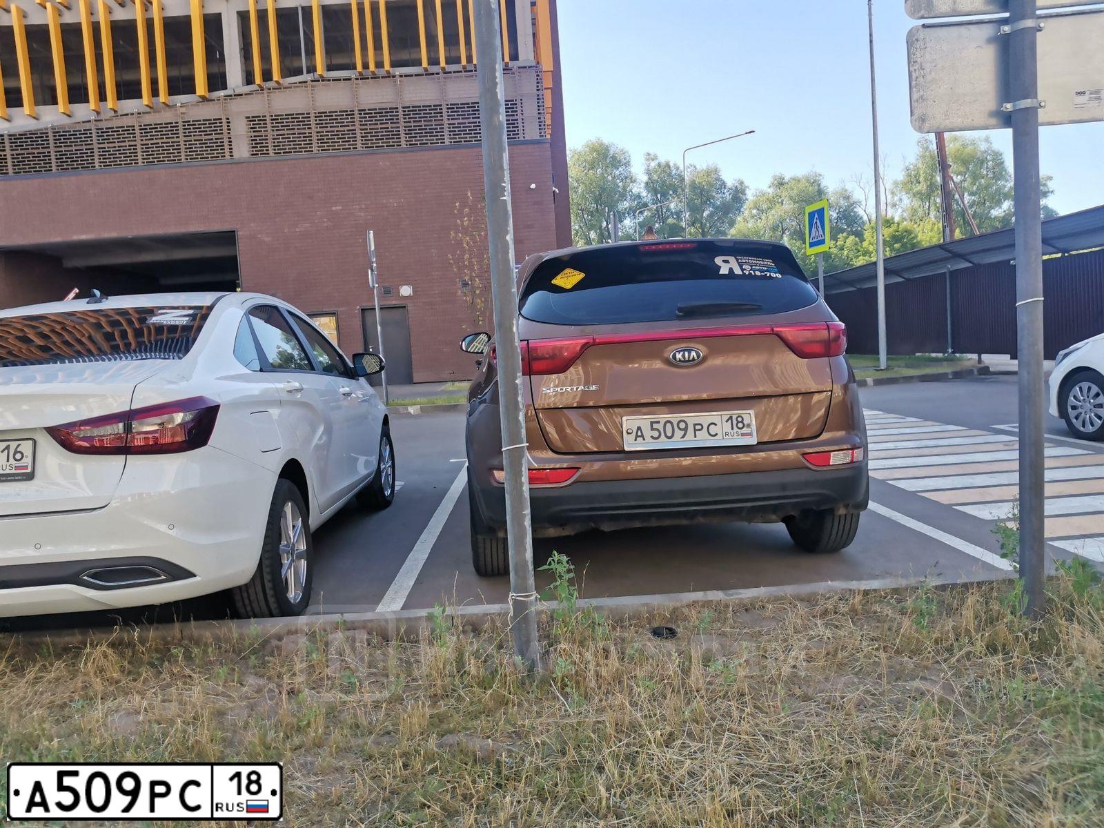 Фото автомобиля KIA SPORTAGE, 2017 — госномер А509РС18. Цвет: Коричневый