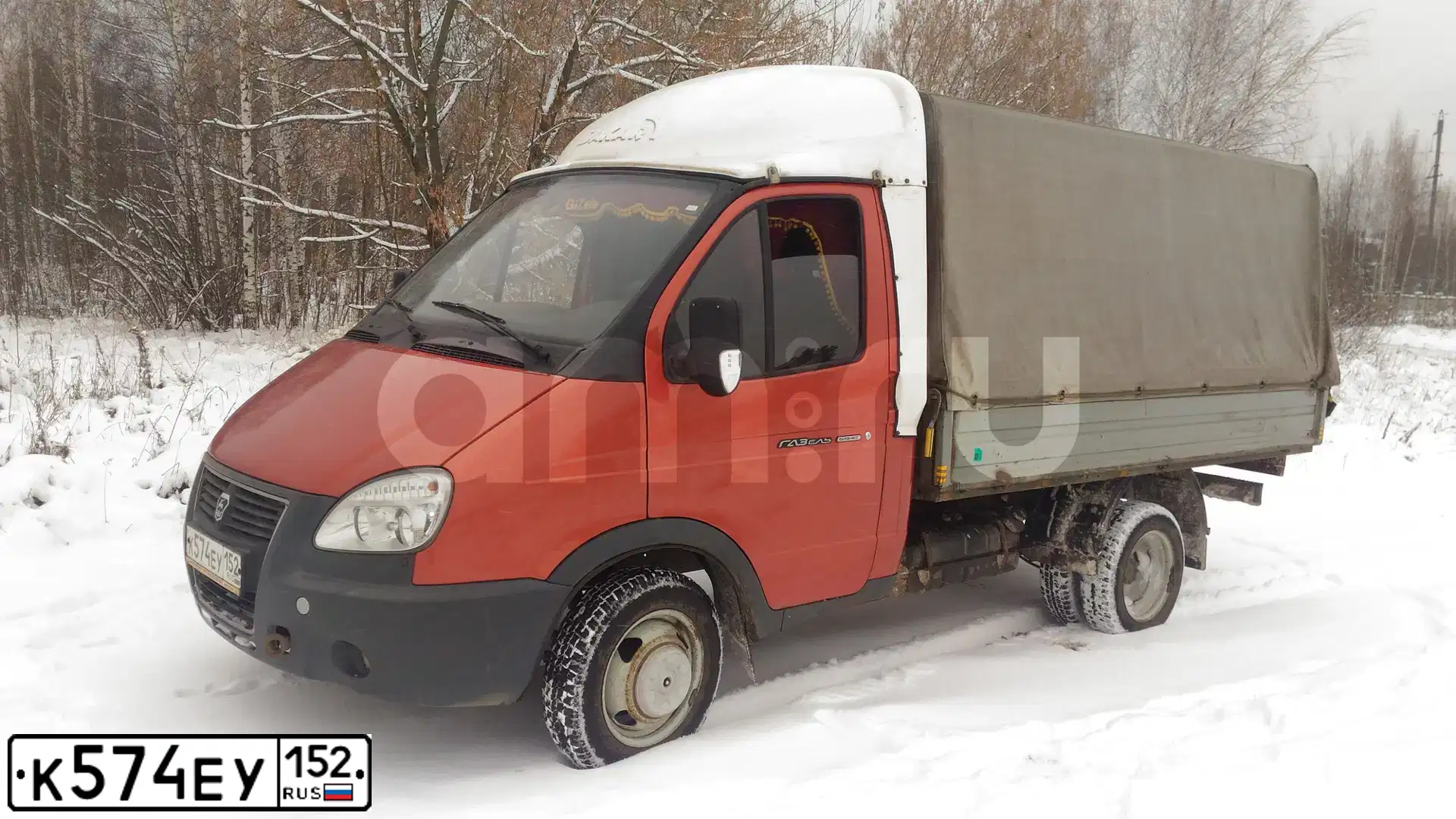 Фото автомобиля GAZ 3302 EL, 2012 — госномер К574ЕУ152. Цвет: ОРАНЖЕВЫЙ