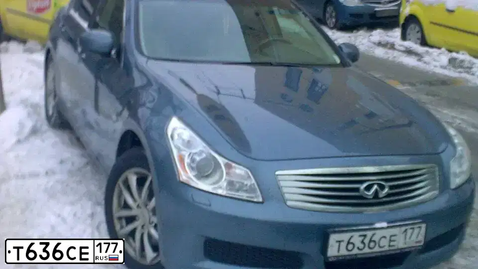 Фото автомобиля INFINITI G35, 2007 — госномер К766КС197. Цвет: СЕРЫЙ