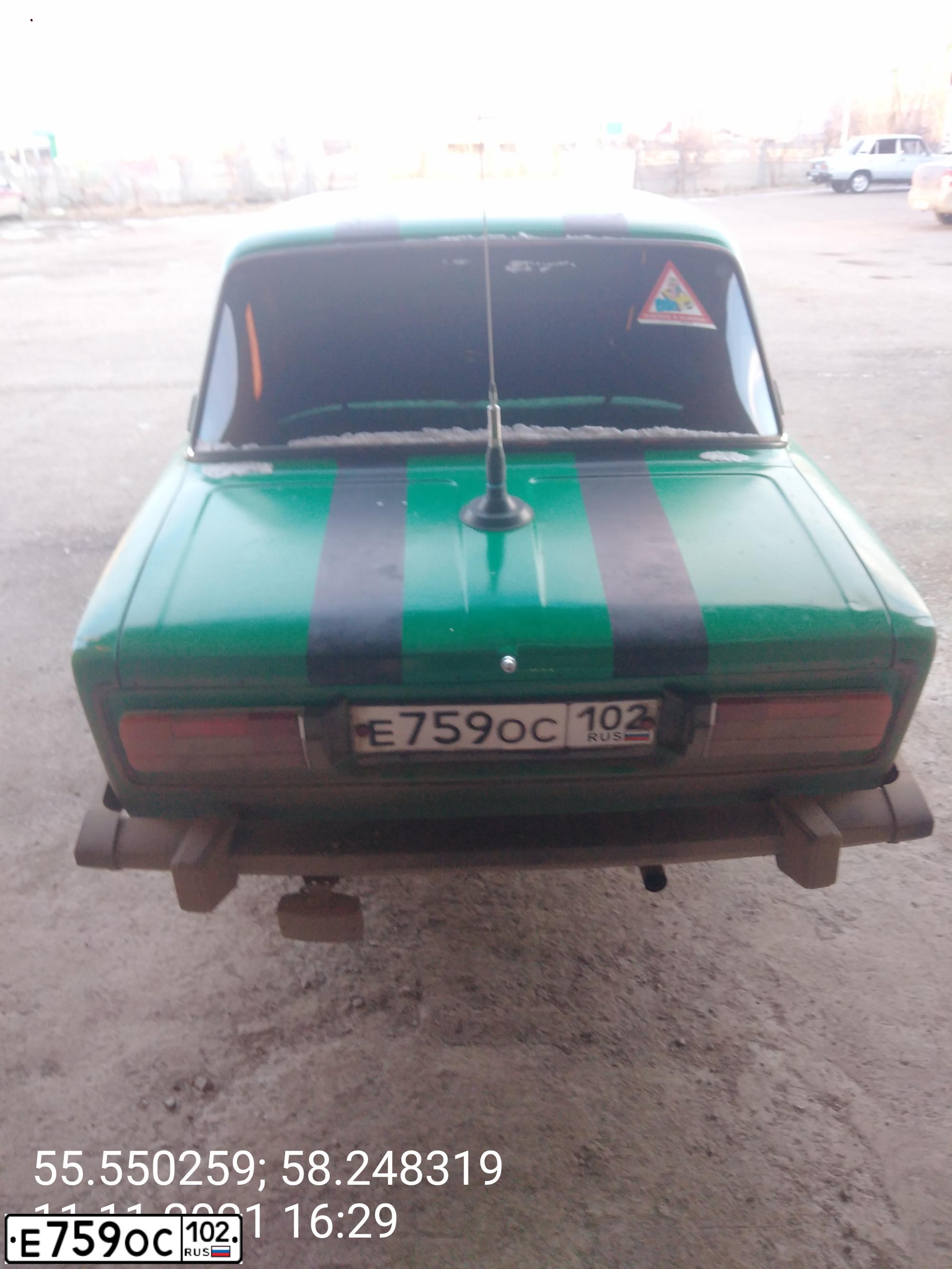 Фото автомобиля LADA 2106, 1999 — госномер Е759ОС102. Цвет: ЗЕЛЕНЫЙ