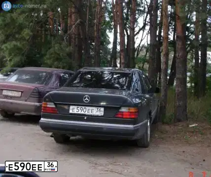 Фото автомобиля MERCEDES E-KLASSE, 1993 — госномер Х951ВК136. Цвет: ЧЕРНЫЙ