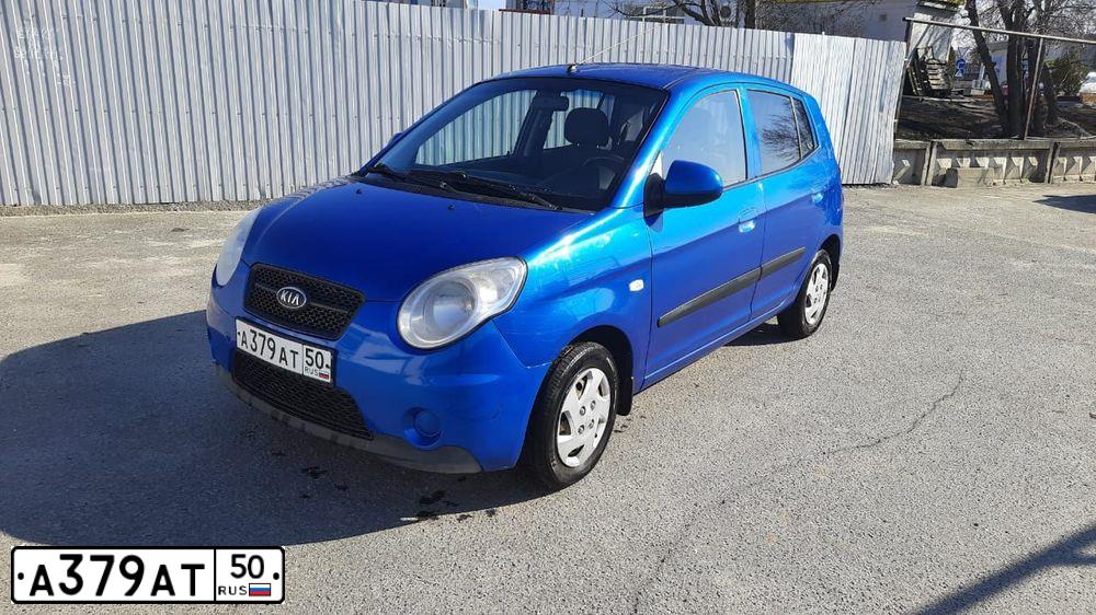 Фото автомобиля KIA PICANTO / MORNING, 2008 — госномер А379АТ50. Цвет: синий