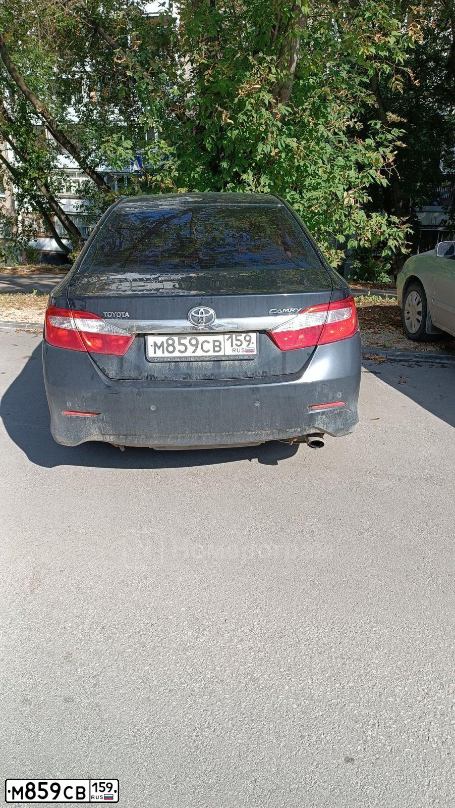 Фото автомобиля TOYOTA CAMRY, 2012 — госномер М859СВ159. Цвет: ЧЕРНЫЙ