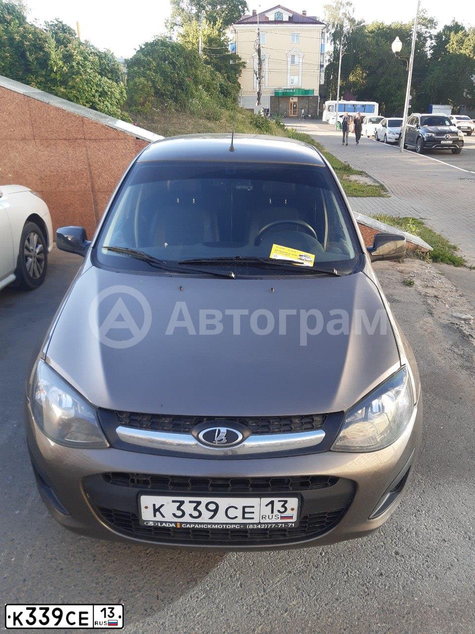 Фото автомобиля LADA 2192 KALINA, 2017 — госномер К339СЕ13. Цвет: Золотисто-коричневый